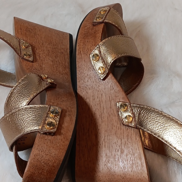 Tory Burch Ridley, Sandal with Wood Heel Size 9 - Picture 6 of 8